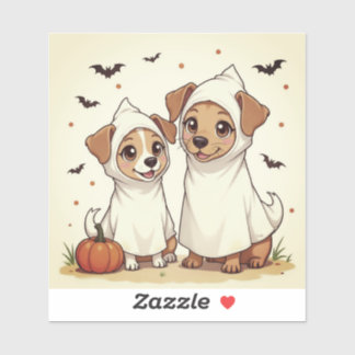 A Duo of Ghostly cuteness on Halloween Sticker