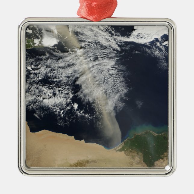 A dust plume metal ornament (Front)