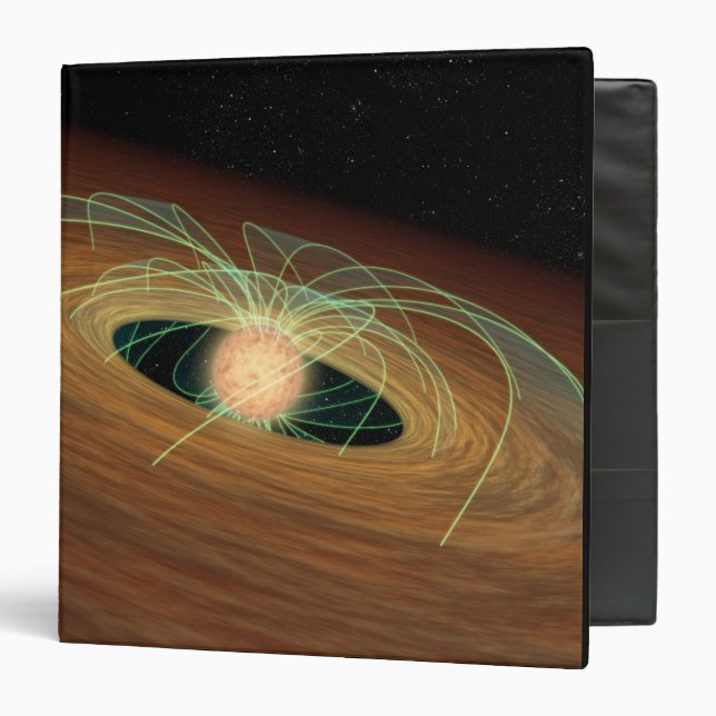 A dusty planet-forming disk in orbit binder (Front/Inside)