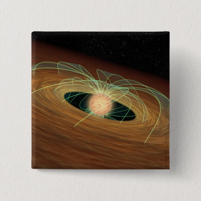 A dusty planet-forming disk in orbit button (Front)