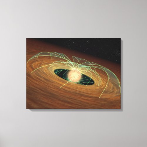 A dusty planet_forming disk in orbit canvas print