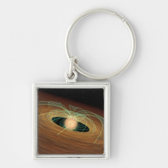 A dusty planet-forming disk in orbit keychain (Front)