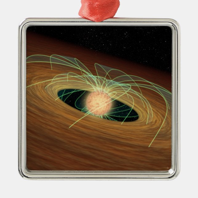 A dusty planet-forming disk in orbit metal ornament (Front)