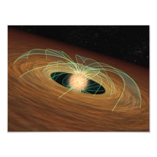A dusty planet-forming disk in orbit photo print (Front)