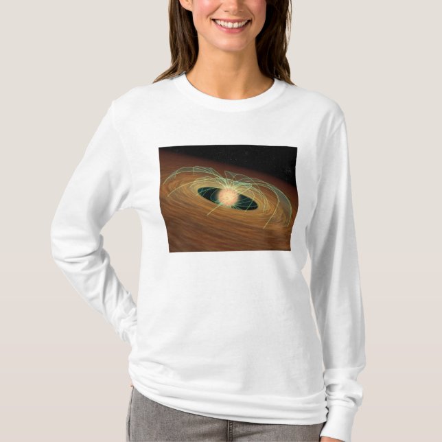A dusty planet-forming disk in orbit T-Shirt (Front)