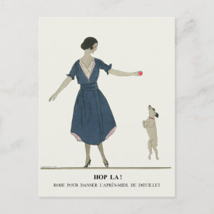 A. E. Marty Art Deco Fashion Illustration Plate Postcard