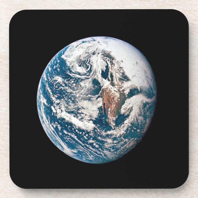 A Earth Taken From The Apollo 10 Spacecraft. Beverage Coaster (Front)