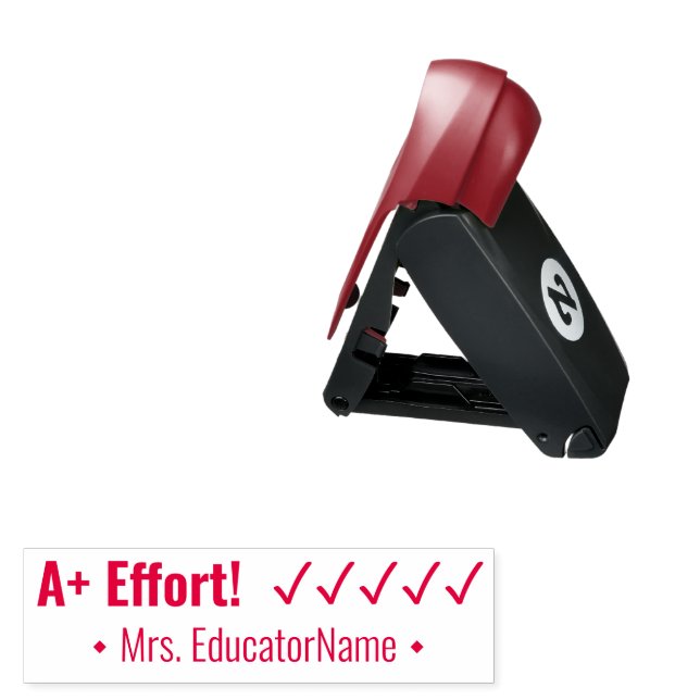 "A+ Effort!" Marking Rubber Stamp (Open with Design)