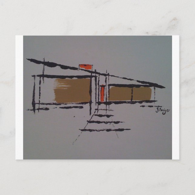 A Eichler home on a T #1 Postcard (Front)