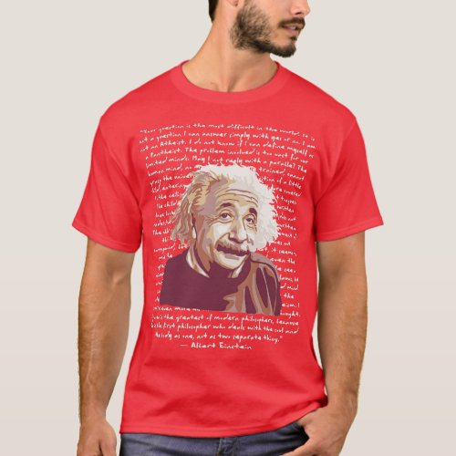 A Einstein Portrait and quote T_Shirt