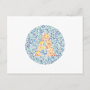 “A” Eye Test Letter Postcard