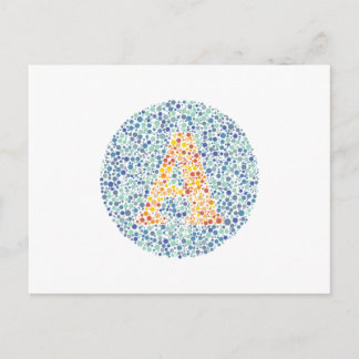 “A” Eye Test Letter Postcard
