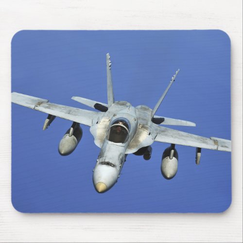 A FA_18 Hornet participates in a mission Mouse Pad