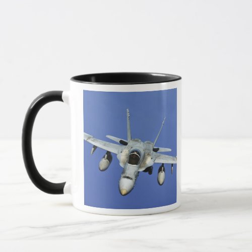 A FA_18 Hornet participates in a mission Mug