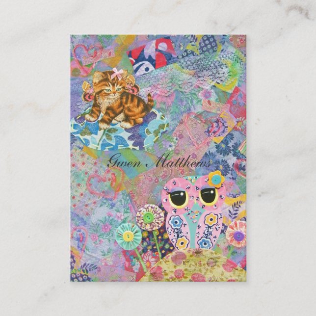 A Fabric Wonderland Business Card (Front)