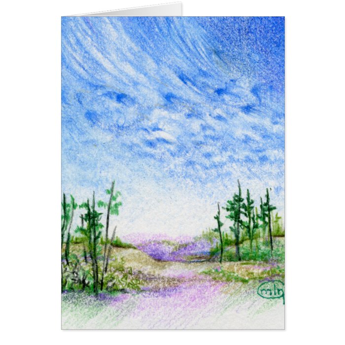 A Face In The Clouds Colored Pencil Landscape Cards