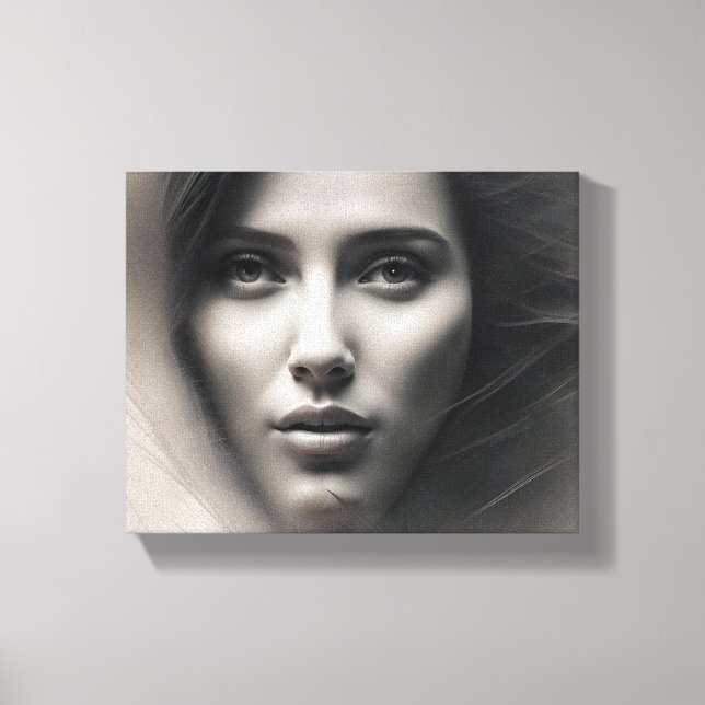 A Face sketch Canvas Print (Front)