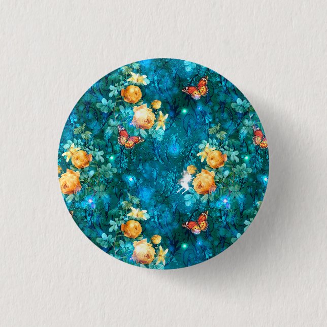 A Fairy in the Garden Series Design 11 Button (Front)
