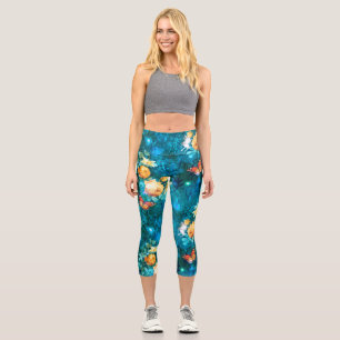 A Fairy in the Garden Series Design 11 Capri Leggings