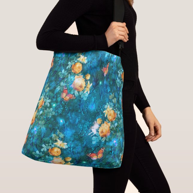 A Fairy in the Garden Series Design 11  Crossbody Bag (Close Up)