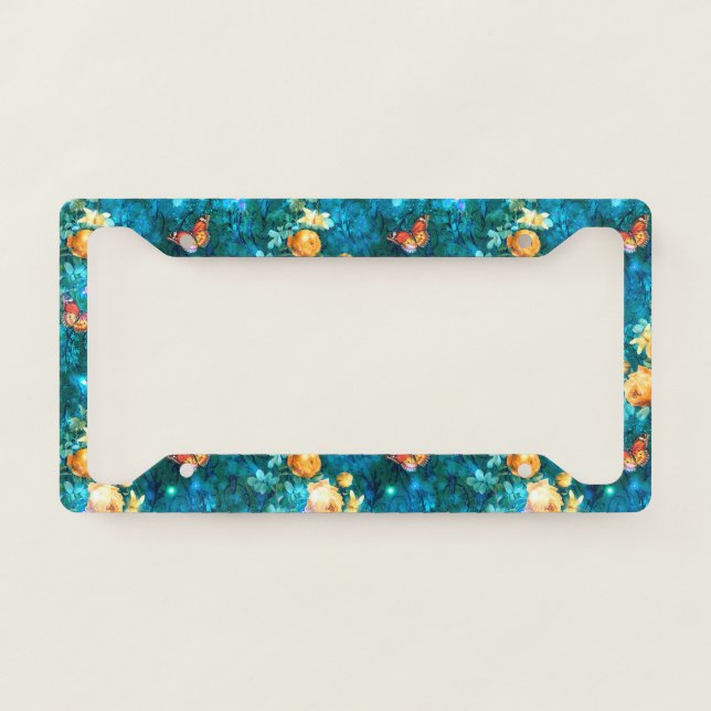 A Fairy in the Garden Series Design 11  License Plate Frame (Front)