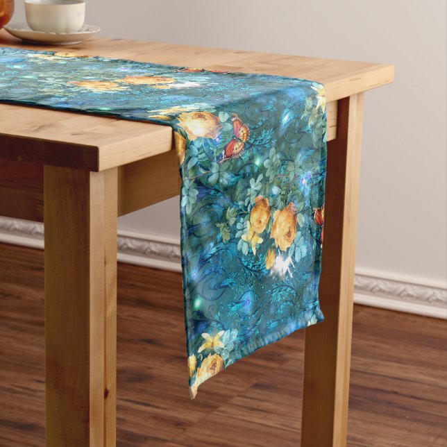 A Fairy in the Garden Series Design 11 Long Table Runner (In Situ)