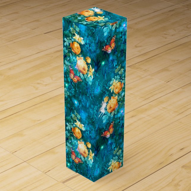 A Fairy in the Garden Series Design 11  Wine Box (Front)