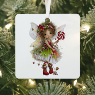  A Fairy’s Sweet Daydream Metal Ornament