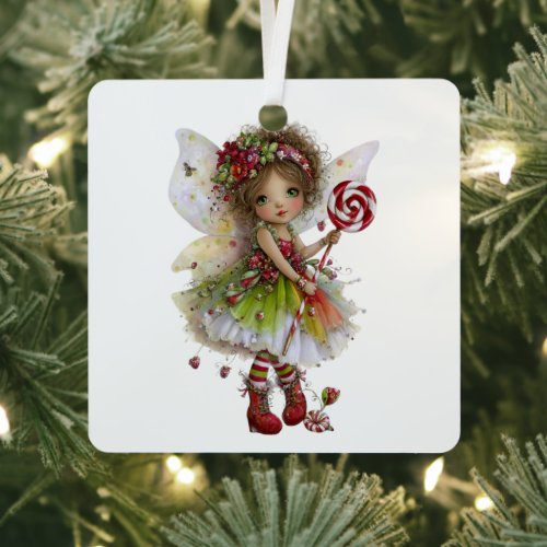 A Fairy’s Sweet Daydream Metal Ornament