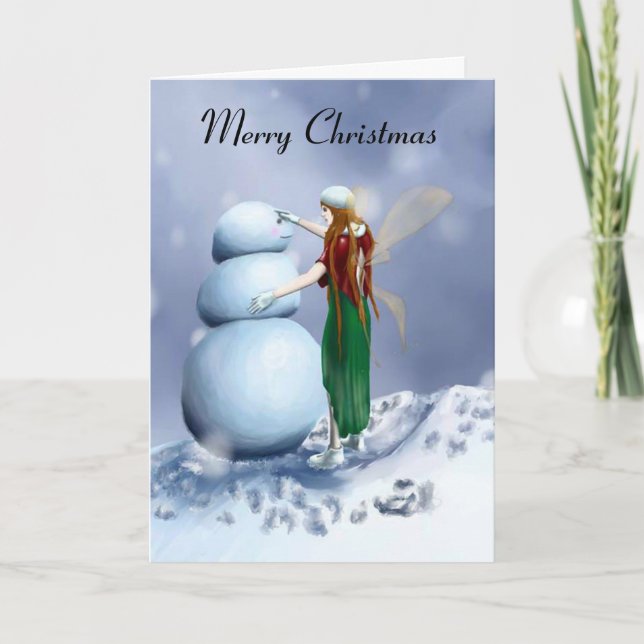 A Fairy Snowy Winter Holiday Card (Front)