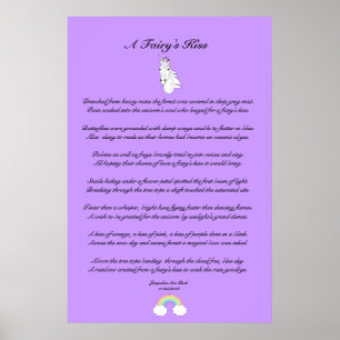 A Fairy's Kiss Children's Poster
