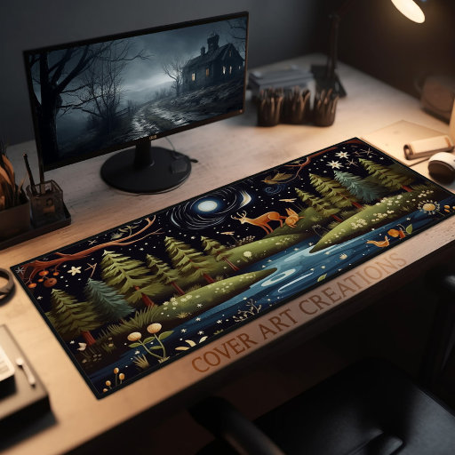 A Fairytale Forest And Magical Wilderness Animals Desk Mat