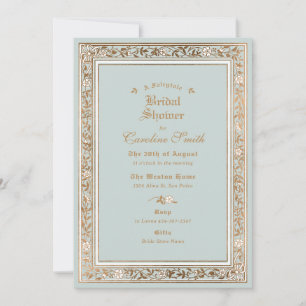 A Fairytale Pale Blue Bridal Shower Invitation
