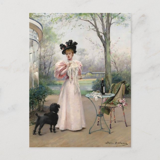 A Faithful Companion | Louise Abbéma Postcard (Front)