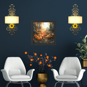 "A Fall Afternoon in Pumpkin Land" Thanksgiving  Framed Art