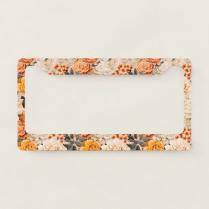 A Fall Floral Series Design 10 License Plate Frame