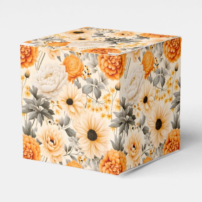 A Fall Floral Series Design 1 Favor Boxes (Front Side)