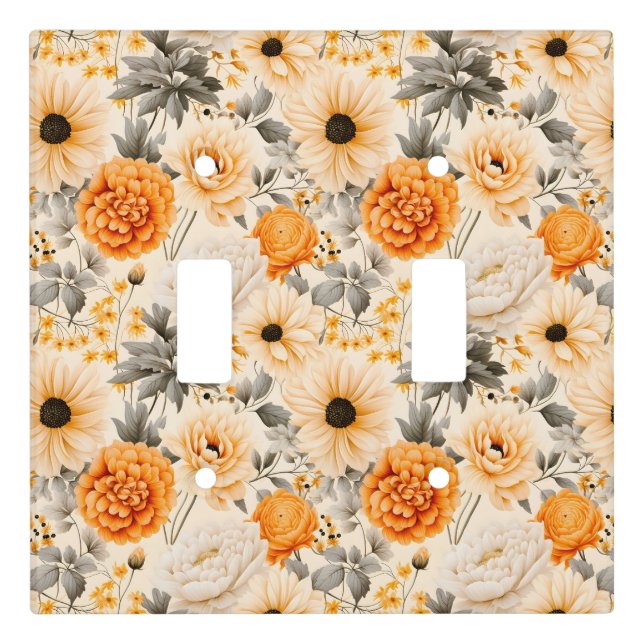 A Fall Floral Series Design 1 Light Switch Cover (Front)