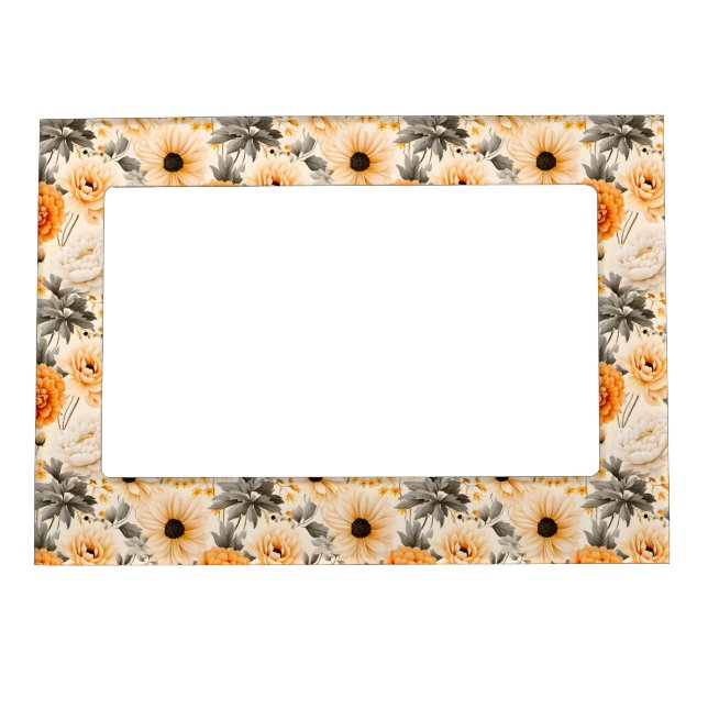 A Fall Floral Series Design 1 Magnetic Frame (Front)
