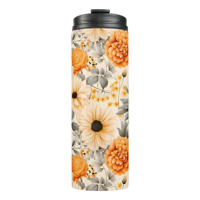 A Fall Floral Series Design 1 Thermal Tumbler (Front)