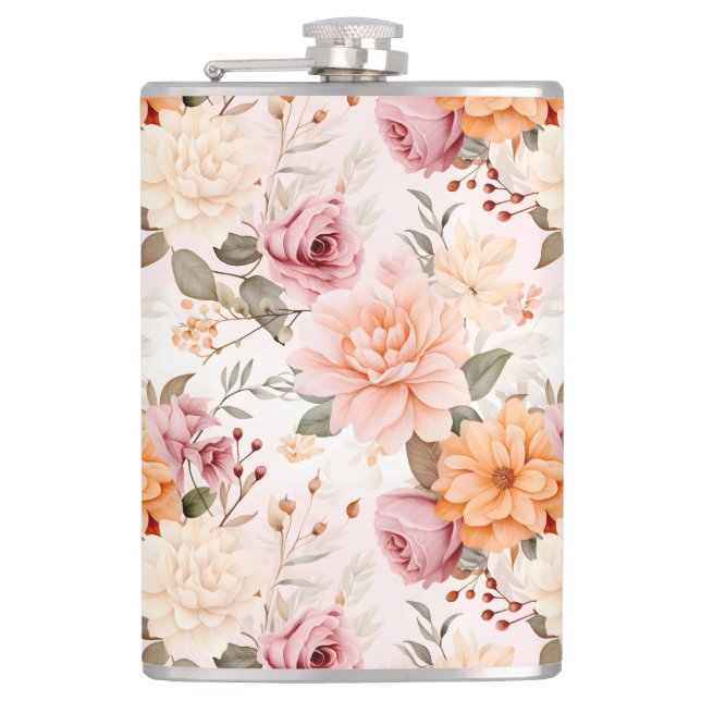 A Fall Floral Series Design 2 Flask (Front)
