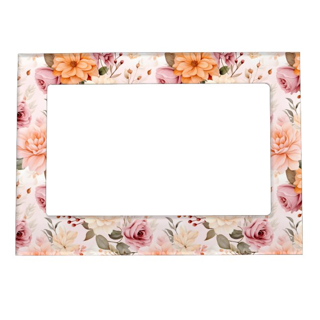A Fall Floral Series Design 2 Magnetic Frame (Front)