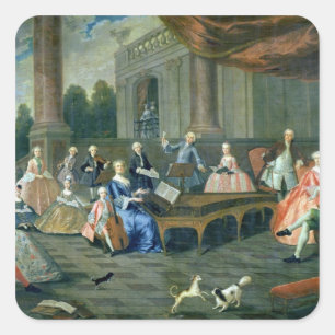 A Family Concert at Chateau Renescure Square Sticker