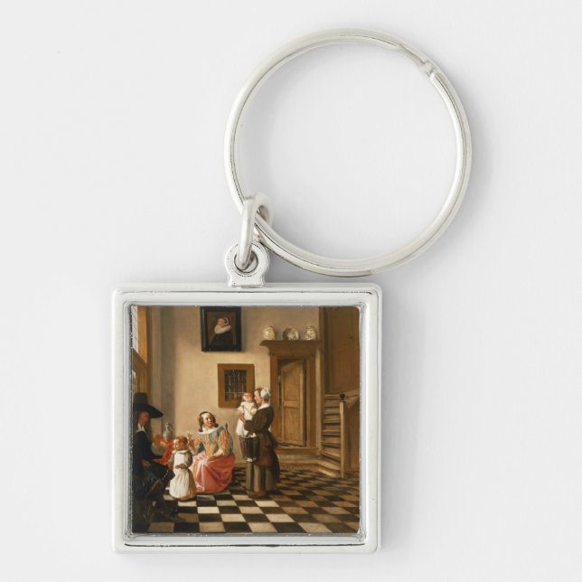 A Family in an Interior Keychain (Front)