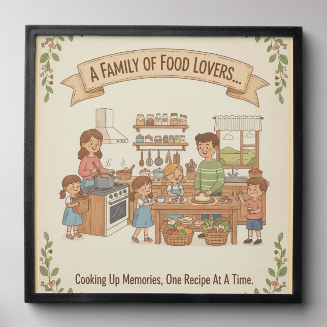 A Family Of Food Lovers Peel And Stick Photo Tile (Front Set)