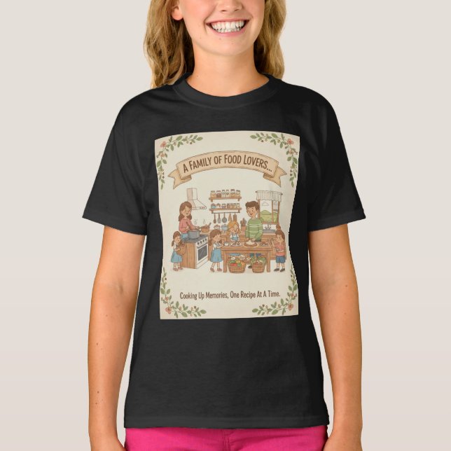 A Family Of Food Lovers T-Shirt (Front)