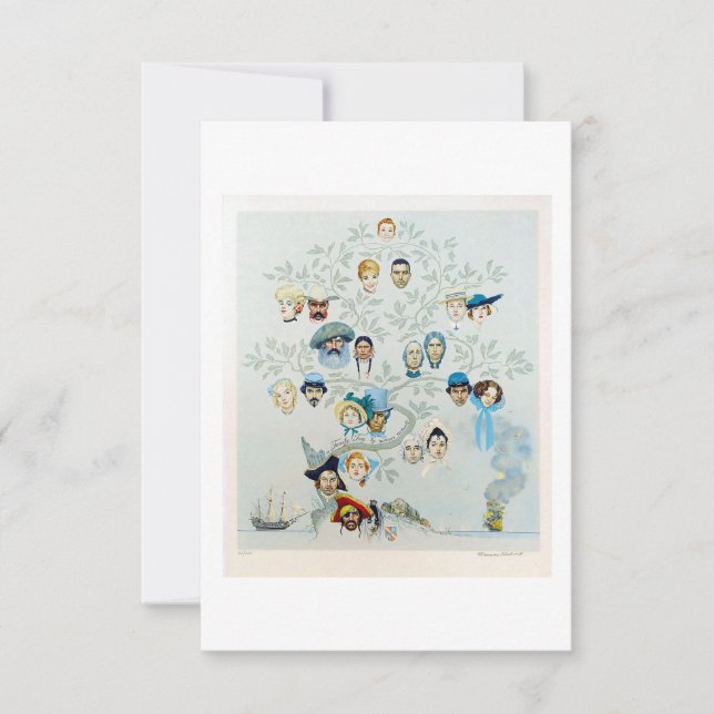 A Family Tree 1959 Portrait Invitation (Front)