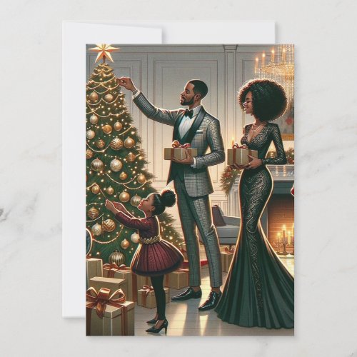 A Familys Christmas Tree Tradition Holiday Card
