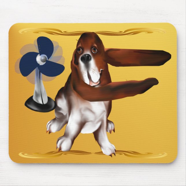 A Fan Of  Bassets Mousepad (Front)