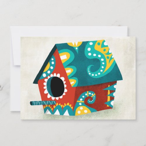 A Fanciful Birdhouse Greeting Card